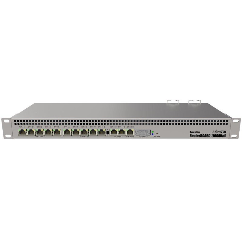 MikroTik RouterBOARD RB1100AHx4 Dude 64 GB SSD, 4x 1,4 GHz, 13x GbE, Dual PSU, vč. L6