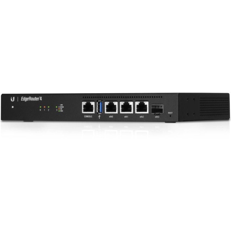 Ubiquiti EdgeRouter 4 - 3x Gbit RJ45 port, 1x SFP port, 4-Core 1GHz CPU, 1GB DDR3 RAM