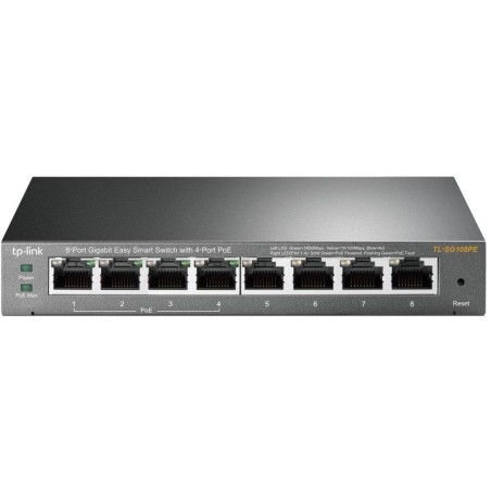TP-Link TL-SG108PE / Easy Smart Switch / 8x 10/100/1000Mbps/ VLAN / QoS / IGMP Snooping / steel case