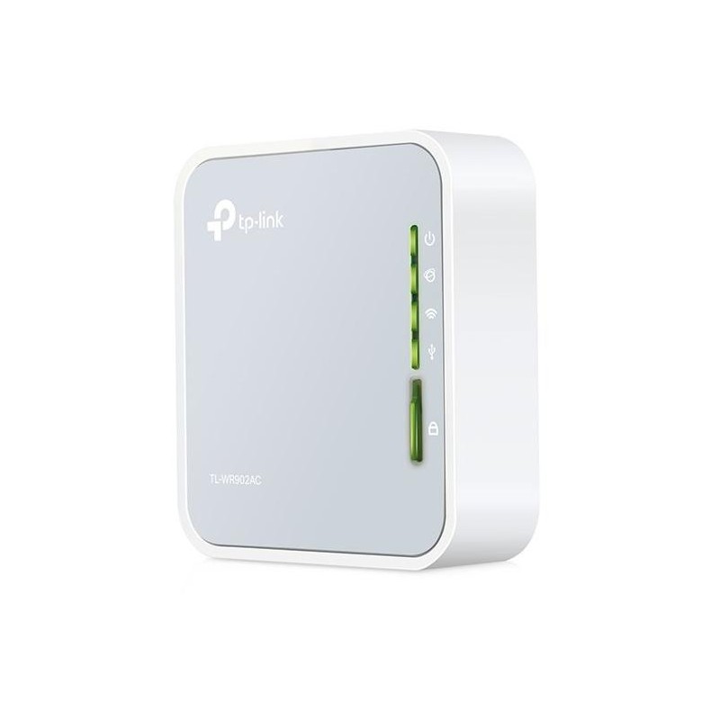 TP-Link TL-WR902AC   AC750 Mini Pocket Wi-Fi Router, 802.11ac/a/b/g/n, 3G/4G, 1x  10/100 WAN/LAN, 1x  USB2.0