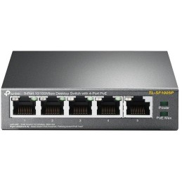 TP-Link TL-SF1005P - Stolní switch s 5 porty 10/100 Mb/s, 4 porty mají PoE