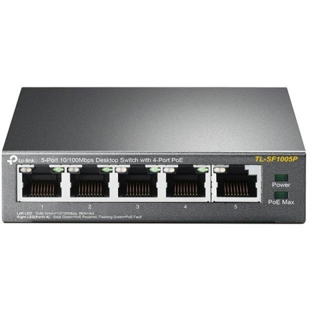 TP-Link TL-SF1005P - Stolní switch s 5 porty 10/100 Mb/s, 4 porty mají PoE