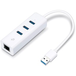 TP-Link UE330 - USB 3.0 3-portový hub & gigabitový ethernet adaptér 2 in 1 USB adaptér