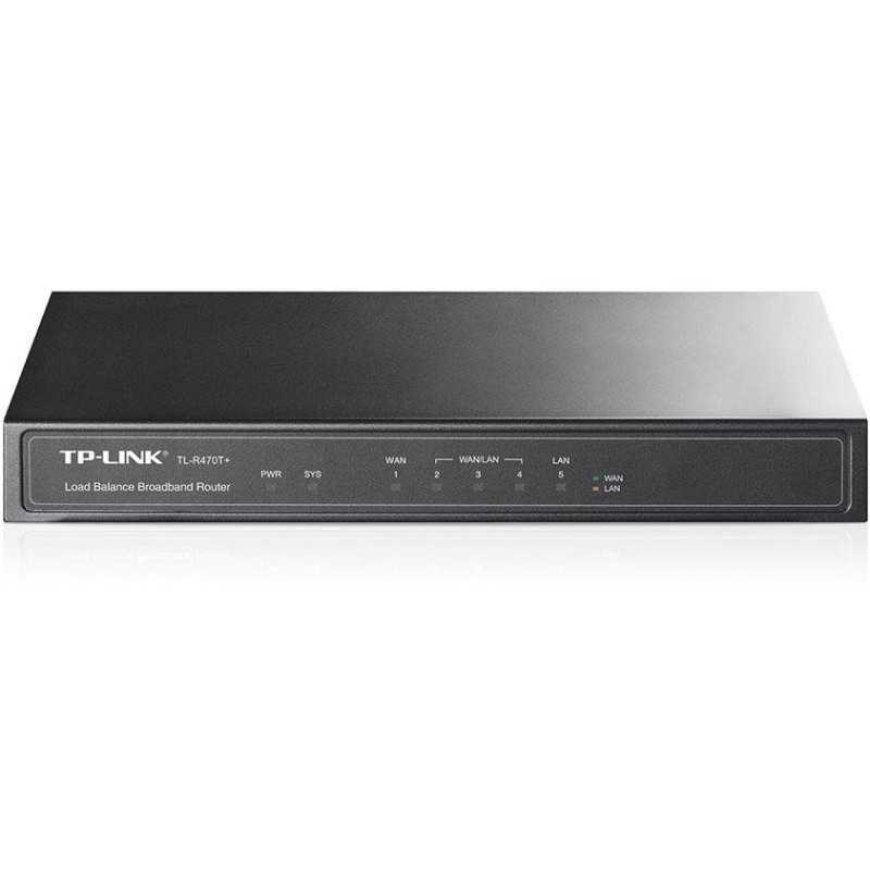 TP-Link TL-R470T+ / 5port Multi-WAN router/1x WAN, 1x LAN, 3 x měnitelný WAN/LAN