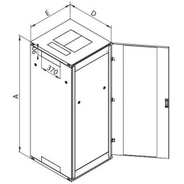 Triton 19' rozvaděč stojanový 37U/800x1000 RAL7035