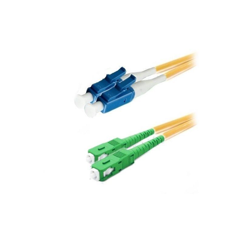 XtendLan FO patch LC-SC/APC 10m 9/125 duplex, ultraflexibilní G.657.A1, LS0H, průměr 2mm, krátký vývod