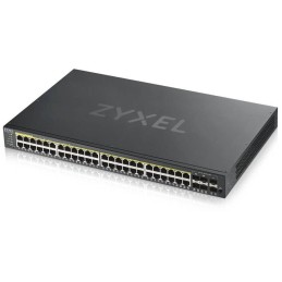 Zyxel GS1920-48HPV2   52-port Gigabit WebManaged PoE Switch, 48x gigabit RJ45, 4x gigabit RJ45/SFP, 2x SFP, 375W pro PoE