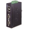 Planet industrial converter RS-232/422/485 to IP, 2x COM, 2x 100Base-T, ESD+EFT 6kV