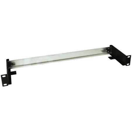 Solarix DIN lišta s držákem do 19" rozvaděče,1U černá RAL 9005 RAIL-1U-DIN