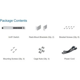 Ubiquiti UniFi Switch 24 PoE - 24x GbE, 2x SFP, 16x PoE+ (PoE budget 95W)