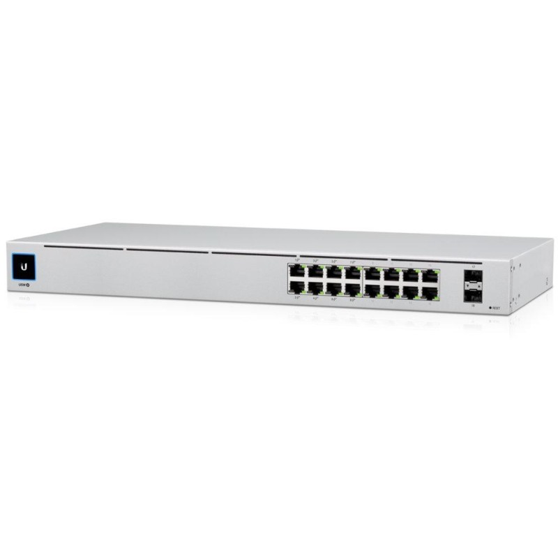 Ubiquiti UniFi Switch 16 PoE - 16x GbE, 2x SFP, 8x PoE+ (PoE budget 42W)