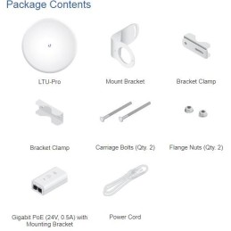 Ubiquiti UISP LTU PRO - 5GHz PtP/PtMP klient, LTU, 4096QAM, až 900Mbps, anténa 24dBi