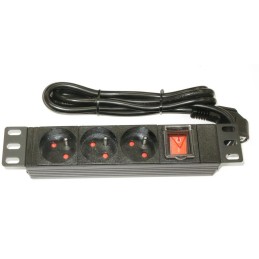 XtendLan 10'' rozvodný panel 3x 230V, ČSN, vypínač, 1,8 m