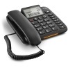 SIEMENS GIGASET DL380 - Standardtelefon mit Display, 99-Nummern-Liste, Freisprecheinrichtung, CLIP, schwarz