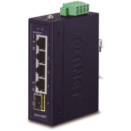 Planet IGS-510TF Průmyslový Switch 4x 1000Base-t, 1x SFP, dual power, 9-48VDC, -40 +75°C