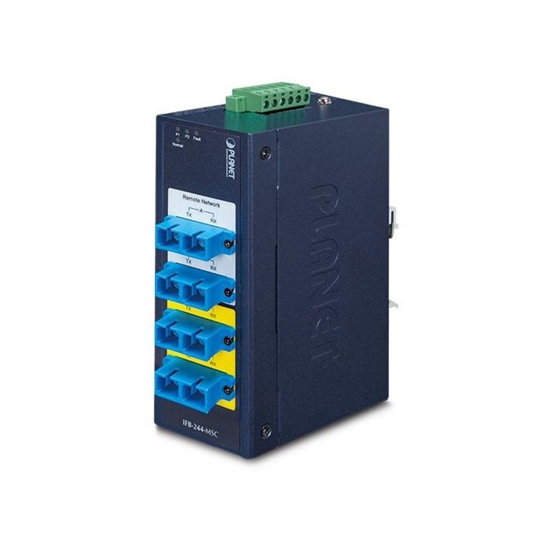 Planet IFB-244-MSC optický bypass switch, 4xSC multimode, dual 9-48VDC/24VAC, -40 +75°C