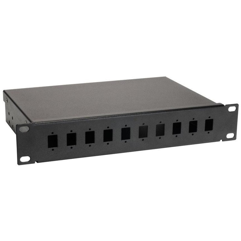 Solarix vana optická 10" 1U BK včetně čela SC 10 portů simplex FO-10-1-10SCS-B