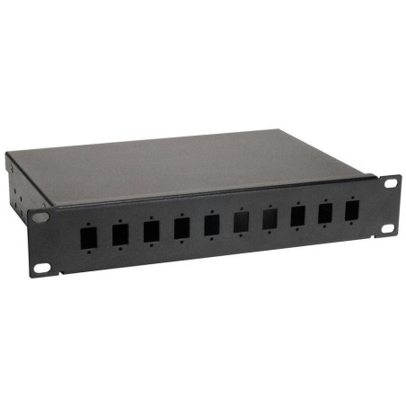 Solarix vana optická 10" 1U BK včetně čela SC 10 portů simplex FO-10-1-10SCS-B