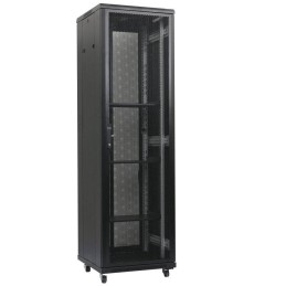 XtendLan 47U/600x1000 stojanový, černý, perforované dveře a záda
