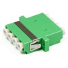 XtendLan LC-LC quad adaptér SM, APC, zelený, do optických rozvádzačov