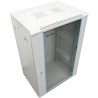 XtendLan 15U/600x450, wall-mounted, one-piece, glass door, gray