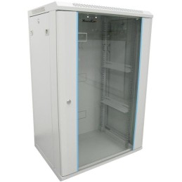 XtendLan 15U/600x450, na zeď, jednodílný, skleněné dveře, šedý