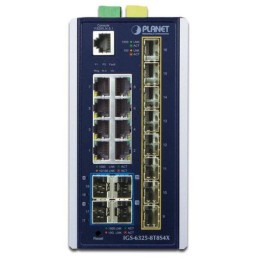 Planet IGS-6325-8T8S4X průmyslový L3 switch, 8x1Gb, 8x2.5Gb SFP + 4x10Gb SFP+, 12-48VDC, -40~75°C, IP30, fanless
