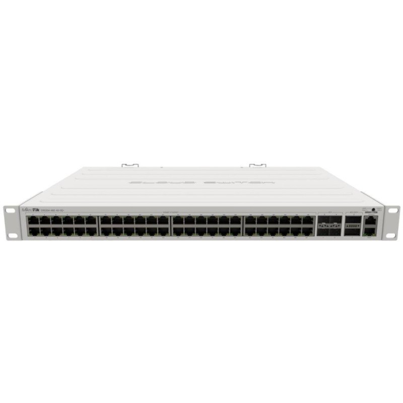 MikroTik CRS354-48G-4S+2Q+RM 650MHz CPU, 64MB, 48x GbE, 4x 10 Gbps SFP+, 2x 40 Gbps QSFP+, 2x PSU,1U, L5