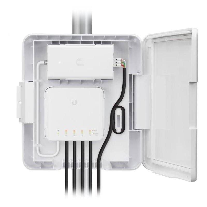 Ubiquiti USW Flex Utility - venkovní box pro UniFi Switch Flex, PoE adaptér v balení