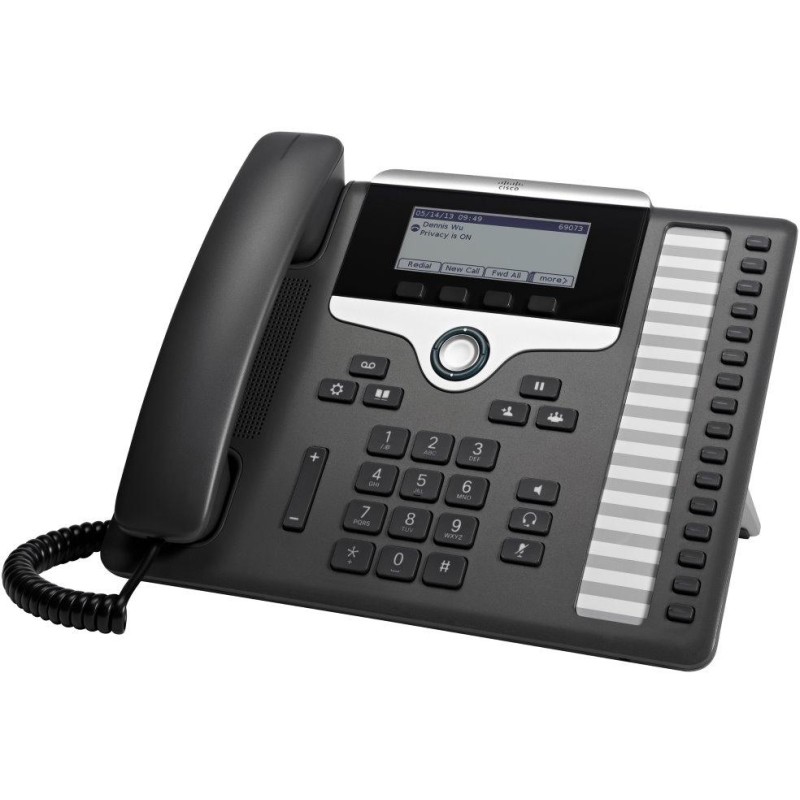 Cisco CP-7861-K9, VoIP telefon, 2x LAN, 1x AUX, s displejem