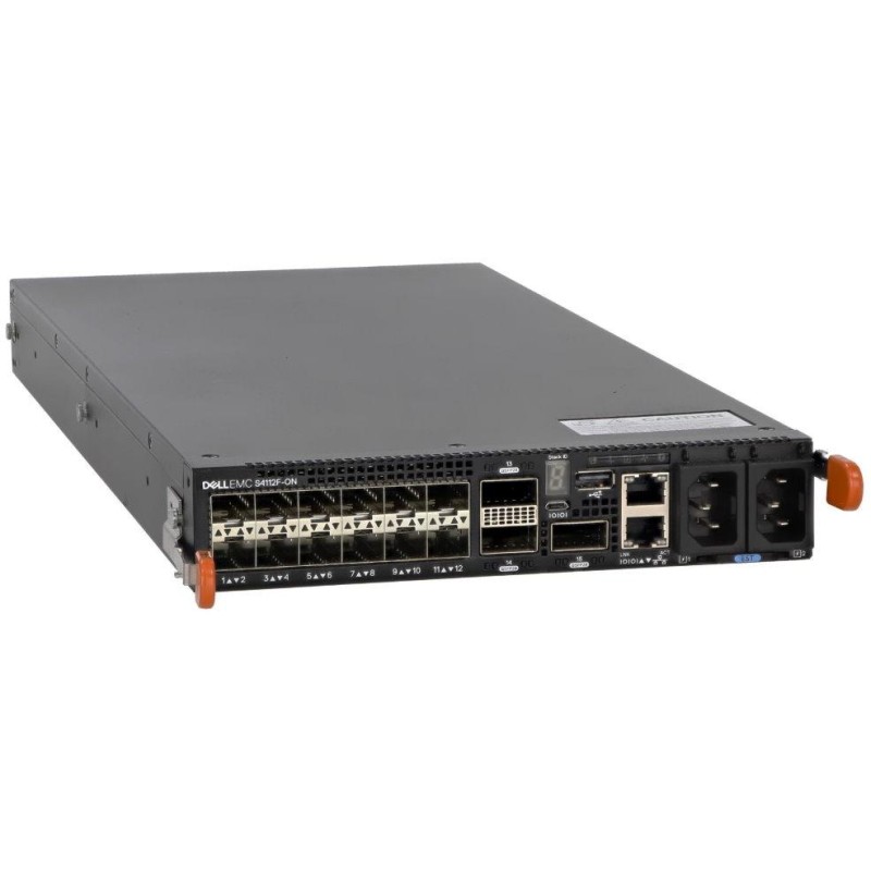 DELL Networking S4112F-ON switch/ 12x 10Gb SFP+/ 3x 100GbE QSFP28/ IO to PSU/ 2x zdroj/ reverse / management/ 1Y PS NBD