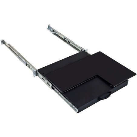 Triton 19' polička výsuvná/otočná pro klávesnici a myš - šedá RAL7035