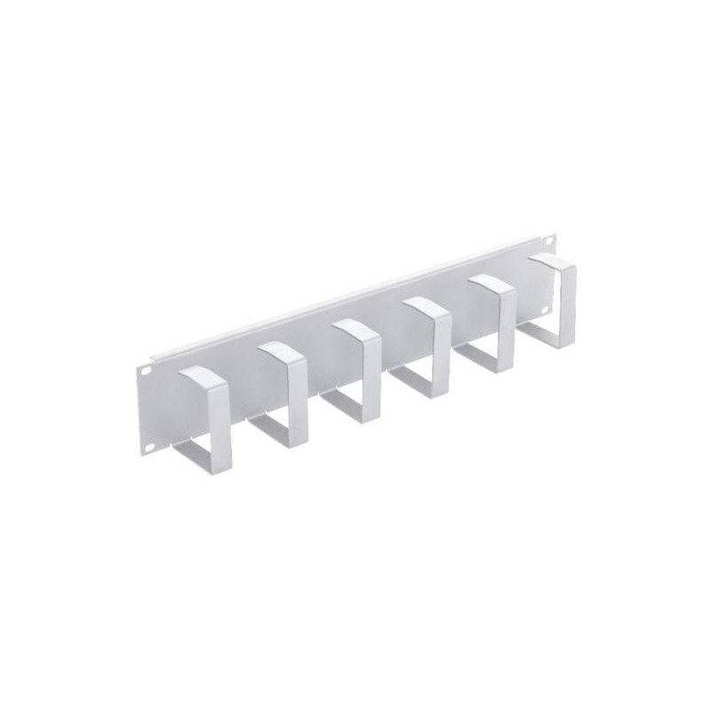 Triton 19' vyvazovací panel 2U, 6x vyvazovací háček 70x85 mm, RAL7035