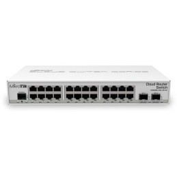 MikroTik Cloud Router Switch CRS326-24G-2S+IN, 800MHz CPU, 512MB, 24x GbE, 2x SFP+, ROS L5, PSU