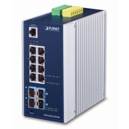Planet IGS-6325-8T4X průmyslový L3 switch, 8x1Gb, 4x10Gb SFP+, 12-48VDC, -40~75°C, IP30, fanless