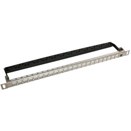 Solarix Univerzální modulární neosazený patch panel Solarix 24 portů 0,5U SX24HDM-0-STP-SL-UNI