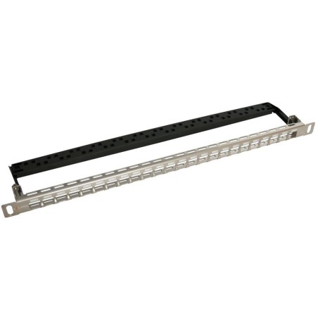 Solarix Univerzální modulární neosazený patch panel Solarix 24 portů 0,5U SX24HDM-0-STP-SL-UNI