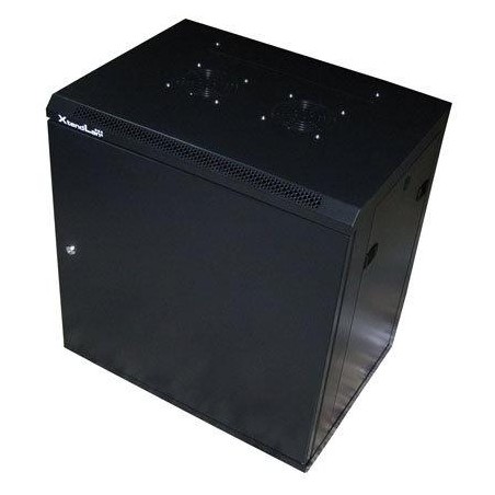 XtendLan 9U/600x450, na zeď, jednodílný, plné dveře, úprava proti vykradení