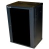 XtendLan 18U/600x450, wall-mounted, one-piece, unfolded, glass door