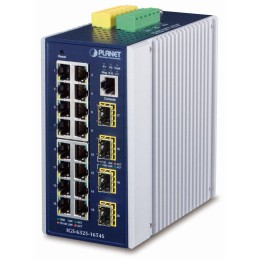 Planet IGS-6325-16T4S průmyslový L3 switch, 16x1Gb, 4x2.5Gb SFP, 9-48VDC, -40~75°C, IP30, fanless