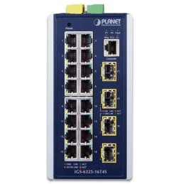 Planet IGS-6325-16T4S průmyslový L3 switch, 16x1Gb, 4x2.5Gb SFP, 9-48VDC, -40~75°C, IP30, fanless