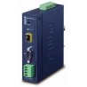 Planet průmyslový konvertor RS-232/422/485 na IP, 1x COM, 1x 100Base-FX/SFP, 9-48VDC, -40~+75°C, IP30, SNMP+Telnet