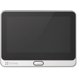 EZVIZ chytrý dveřní videotelefon DP2C/ Wi-Fi/ kamera 1080p/ H.265/ kukátko/ zvonek/ IR do 5 m/ PIR/ LCD 4,3"/ stříbrný