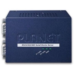 Planet konvertor RS-232/422/485 na IP, 2x COM, 100Mb, -10~+60°C, SNMP+Telnet