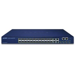 Planet SGS-5240-20S4C4XR L3 switch, 4x1Gb, 20x1Gb SFP, 4x10Gb SFP+, HW/IP stack, 2x power-in