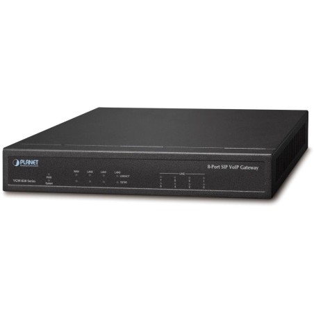 Planet VGW-820FS VoIP gateway, 8x FXS, SIP, CallerID, Fax, Hotline, firewall, SNMP, SSH/TLS, QoS