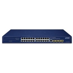 Planet GS-4210-24T4S L2 switch, 24x1Gb, 4x1Gb SFP, QoS, fanless, 2x power-in
