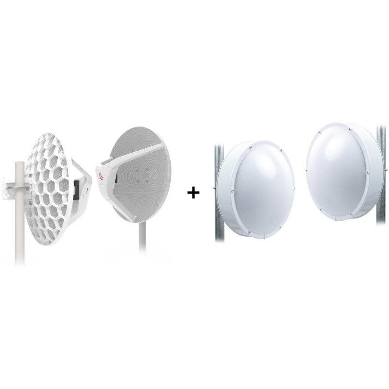 Sada: MikroTik RouterBOARD Wireless Wire Dish, (60 GHz), 2ks + Kryt JRC JH-LHG 2ks