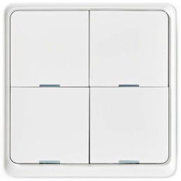 NEDIS chytrý nástěnný vypínač/ Zigbee 3.0/ nástěnný držák/ čtyři tlačítka/ bílý