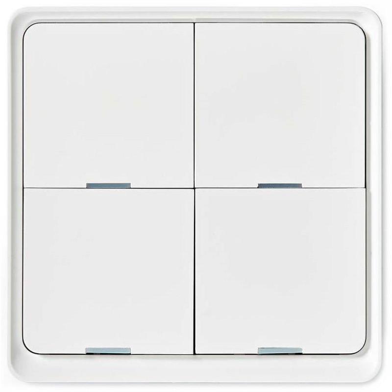 NEDIS chytrý nástěnný vypínač/ Zigbee 3.0/ nástěnný držák/ čtyři tlačítka/ bílý